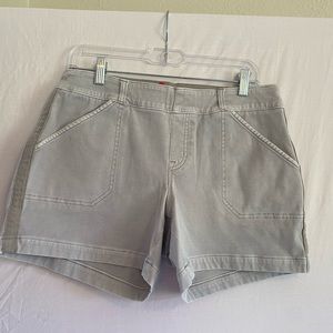 SPANX- Gray shorts. Pull on. Like new. Retail for $79.
